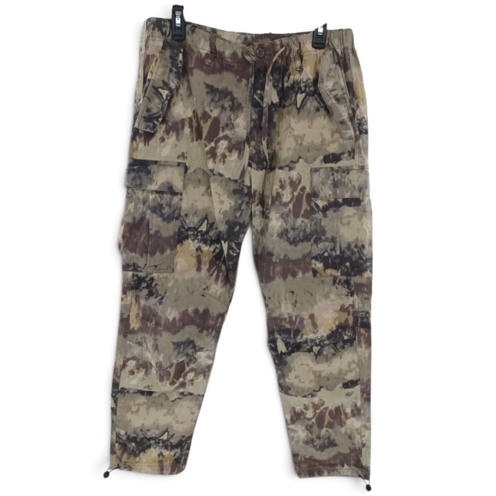 H&M Cargo Pants Men 32 Multicolor Camo Ripstop Snap Pocket Tactical Gorpcore